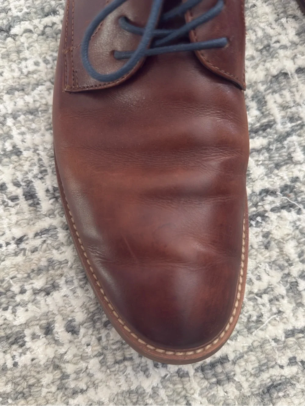 Men's Aldo Brown Leather Derby Dress Shoes